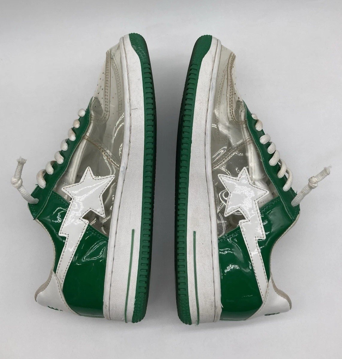 A Bathing Ape Bape Sta Low Green & Clear Men's Size 10 FS 001 Rare