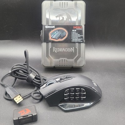Redragon Impact M908 MMO Gaming Mouse With Case Wired RGB 12 Button