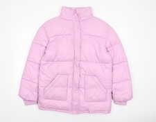 Influence Damen rosa gefütterte Jacke UK 12 Winter gesteppt mittellang Mantel