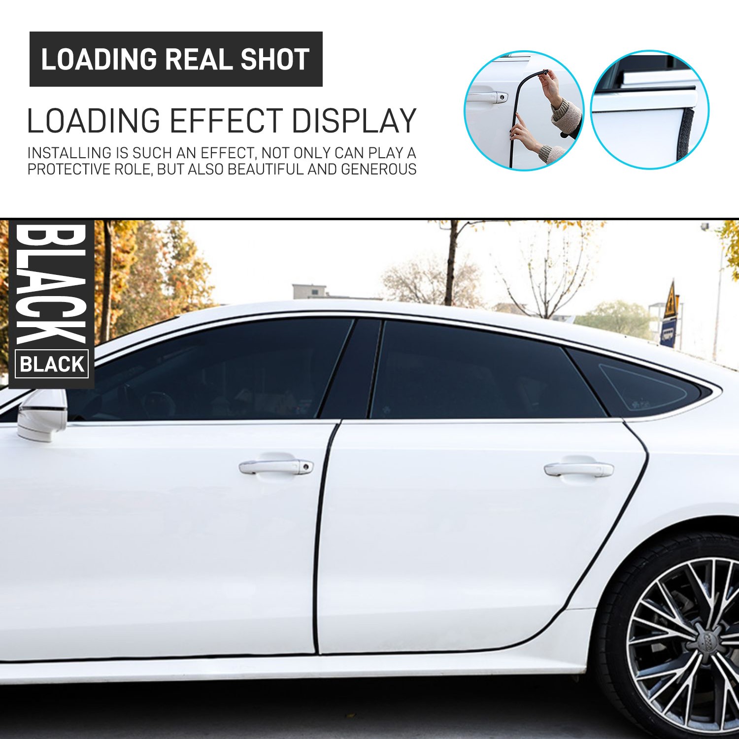 33FT New Car Door Edge Trim Guard Molding Rubber Seal Strip Scratch Protector