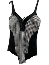 CITY CHIC Corsica Underwire One Piece Swimsuit Size XS AU14 US10 NWT Gingham