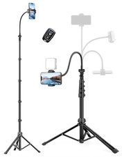 Phone Tripod Stand, 85" Tall Cellphone Tripod with Gooseneck Remote