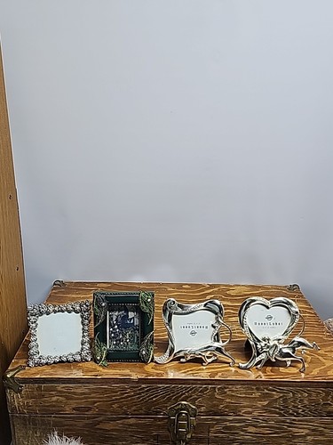 Vintage Collection Set of 4 Ornate Pic Frames w/Rhinestones And Metal Lot #6