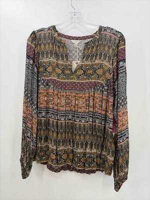 Pre-Owned Lucky Brand Green Size Small Long Sleeve Blouse