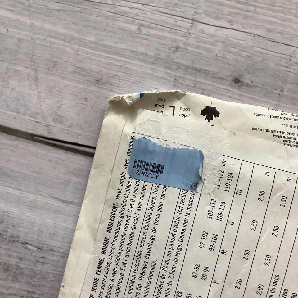 Simplicity 8262 Sewing Pattern 1/4 Zip Pullover Jacket Unisex Adult XS-M UNCUT - Image 4 of 4