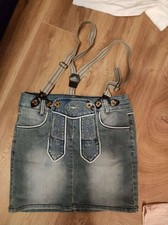 Trachtenrock, Jeansrock, Trachtenjeansrock, Gr. S, 36