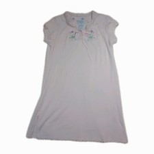 Vintage Ashley Taylor Nightgown Womes Size M pastel Pink Floral Embroidered