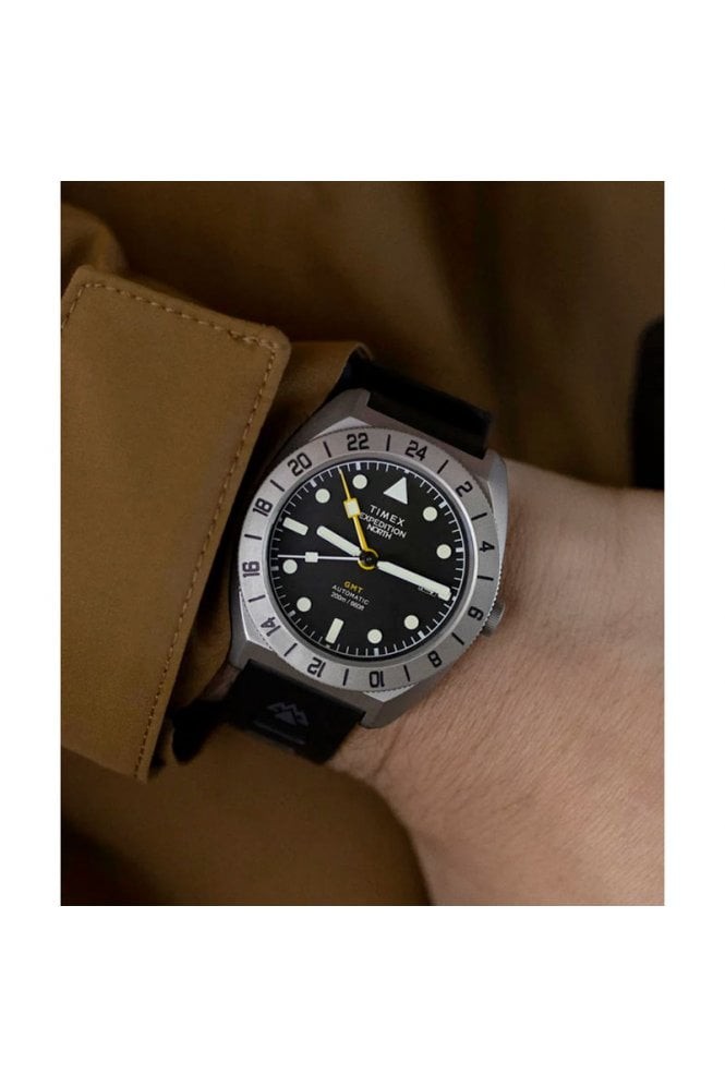 TIMEX タイメックス エクスペディション ノース GMT TW2W53000 Expedition GMT Titanium Automatic 41mm Silicone Strap Watch