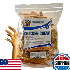 123 Treats Chicken Feet Dog Treats 100 Natural Baked Chicken Feet for Dogs, S