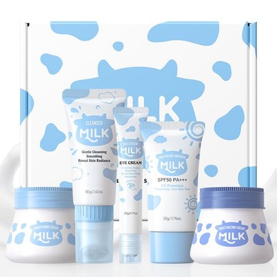 LAIKOU Hautpflegeset Milch Beauty Geschenksets für Teenager Mädchen mit Reinigungstag