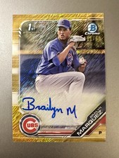 2019 Bowman Chrome Brailyn Marquez 11/50 Gold Shimmer 1st Auto #CPA-BM