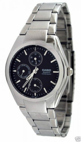 casio day date analog watch