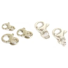 Sterling Silver 3 Sizes Infinity Lobster Clasps 2 Pocket Watch FOB Chain Kit