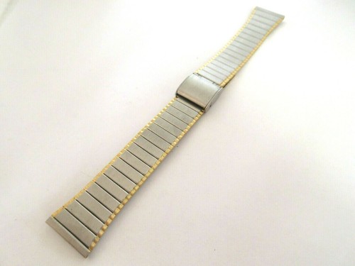 Bicolore Acciaio Inox 18mm Cinturino Orologio Bracciale Regolabile  Scorrevole | eBay