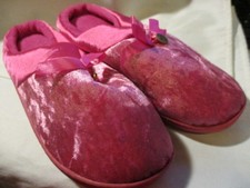 AVON Velveteen Memory Foam Slipper Soft Silky Upper w/Plush Memory Foam PINK S