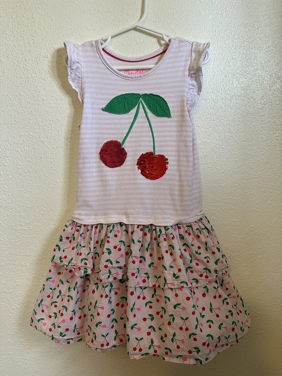 Mini Boden Cherry Flip Sequin Dress 5 6 eBay