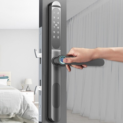 Biometric Fingerprint+Digits Pad+RFID Card+APP f/Narrow Side Push/Pull Door Lock - Picture 7 of 11