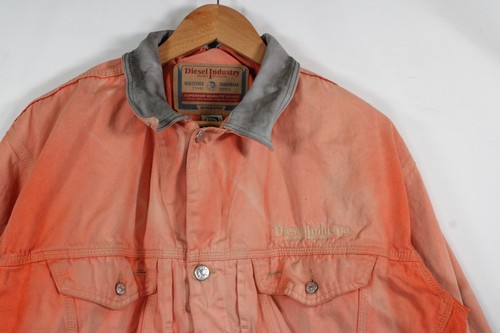 Diesel Jeansjacke Herren L L Lachs Faded Workwear Denver Lederkragen Typ 3 - Bild 2 von 20