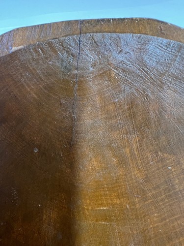 Antique Primitive Hand-Carved Wooden Trencher Oval Bread Dough Bowl 20 3/4" Long - Picture 10 of 11