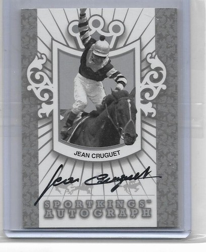 Jean Cruget 2013 SportKings autógrafo automático en tarjeta plateada - Imagen 1 de 2