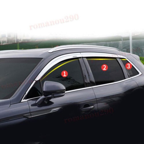 For Lincoln Nautilus 2019-2023 silver Window Vent Visor Sun Rain Deflector Guard - Picture 3 of 6
