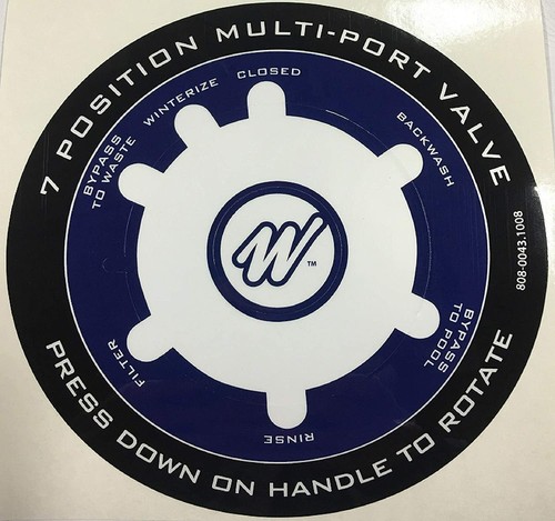 Waterway Swimming Pool Filter Valve Label Sticker 808-0043 for WVS002 & WVS003  - Picture 1 of 2