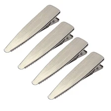 4 Pcs 2.6 Inch Brushed Metal Spike Alligator Duck Bill Hair Clips Bright Duck...