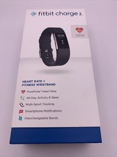New Fitbit Charge 2 Heart Rate + Fitness Wristband Black Small FB407SBKL