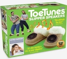 TOE TUNES Prank Gag Funny PARODY Joke Gift Box Fake musical slipper speakers