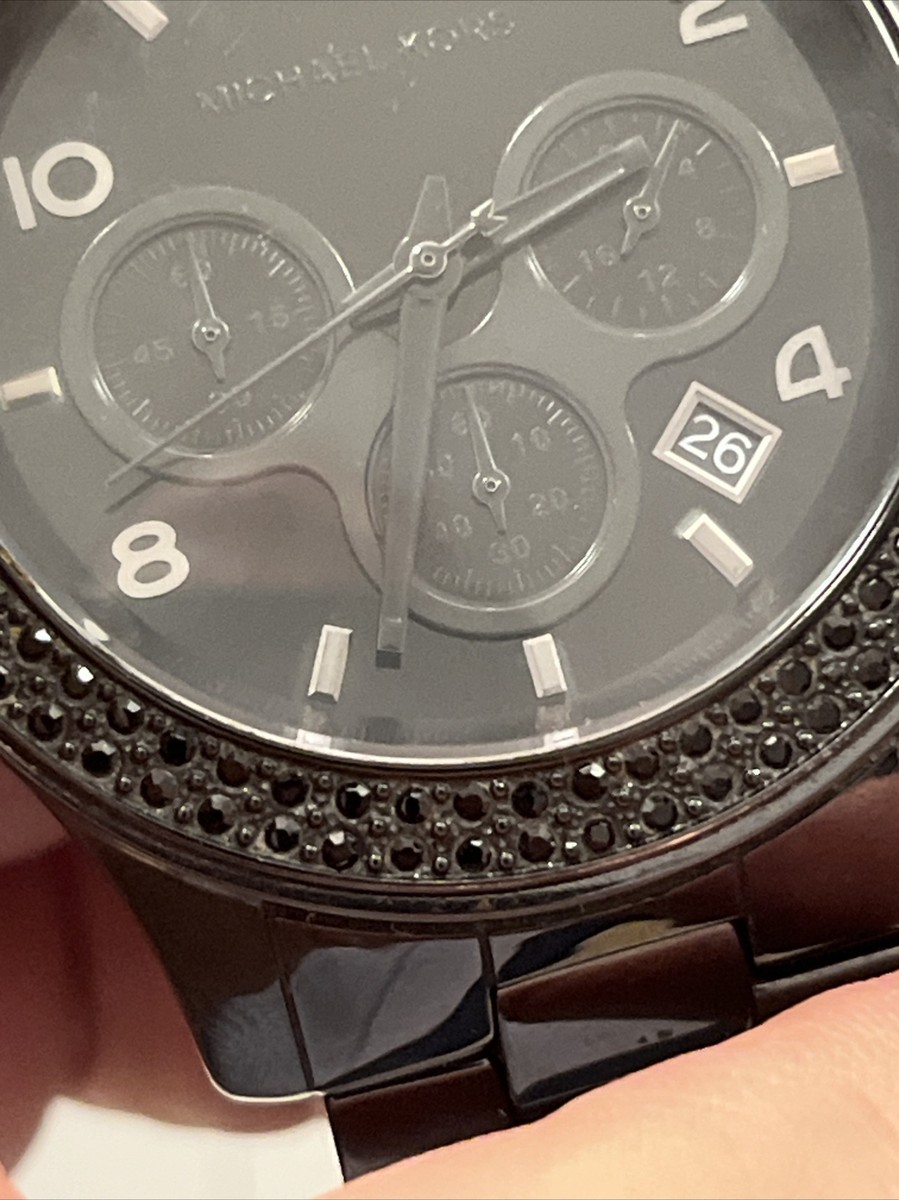 MICHAEL KORS Black Out Chronograph Quartz Crystal Black Dial  display picture 3