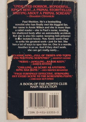Misery by Stephen King (1988, Paperback) 1st Signet Printing - Picture 2 of 6