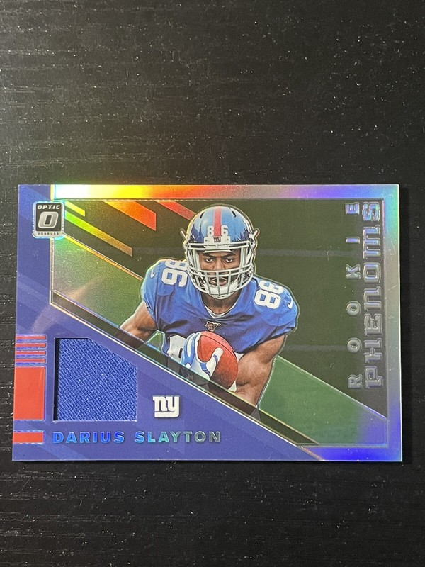 🔥Darius Slayton. Rookie Card.Rookie Phenoms. Blue Patch Refractor.2019 Panini🔥