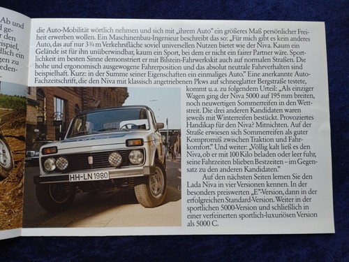 Lada Niva 5000 5000C Niva E Prospekt 08.1981 - Picture 2 of 10