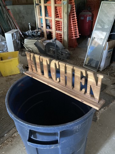 farmhouse wood sign KITCHEN wooden rustic farm country 3.5x12 shelf sitter decor - Picture 2 of 3