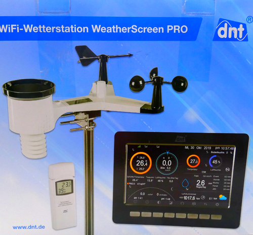 HOHOVYVY Mini Wetterstation - Smart WiFi Wetteruhr Mit 1,54 Zoll Display