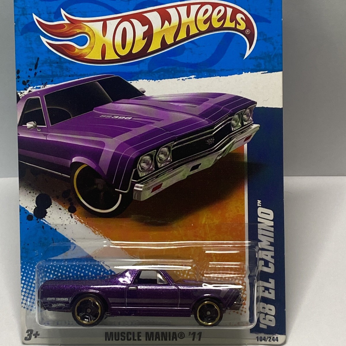 Hot Wheels MUSCLE MANIA '11 ~ '68 EL CAMINO (Purple) (104/244
