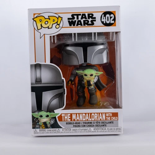 Funko Pop! Star Wars #402 The Mandalorian with The Child Grogu Flying Figure