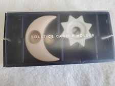 Anthropologie Stoneware Solstice Candle Holder 2.25"H, 8.25"L, 4"W