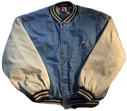 Vintage DISNEY Mickey Varsity Denim Jacket Mens XX