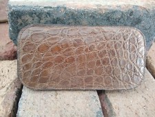 Wild American Alligator Eyeglass Sun Glasses Case gator leather hide NO16 Brn