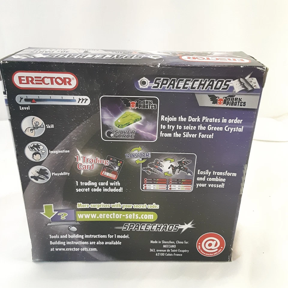 Erector Set 2100B Space Chaos Dark Pirates 2010 Mecano New In Box Sealed - Image 2 of 3