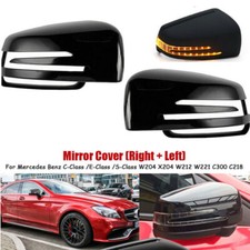 Für Mercedes C-klasse W204 S204 W246 W212 W221 Seitenspiegel Abdeckkappe Schwarz