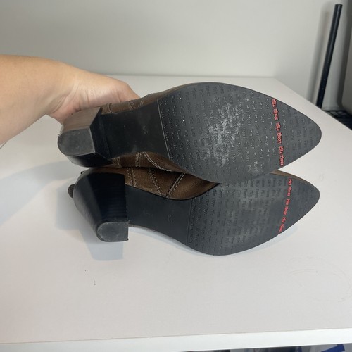 Miz Mooz Luella braune spitz zulaufende Leder-Booties mit Absatz Größe 6,5 - Bild 8 von 8