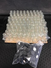 (100) Lab 30mL 1oz Glass Boston Round Sample Vials w/ 20-400 Screw Cap