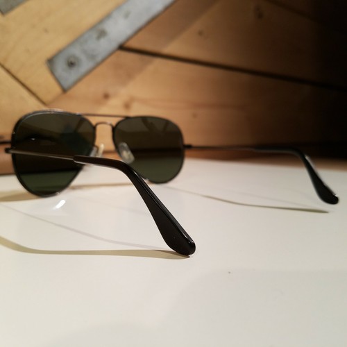 Occhiali da sole Ray Ban Aviator colore verde B&L con custodia in pelle Swanky Barn - Foto 10 di 12