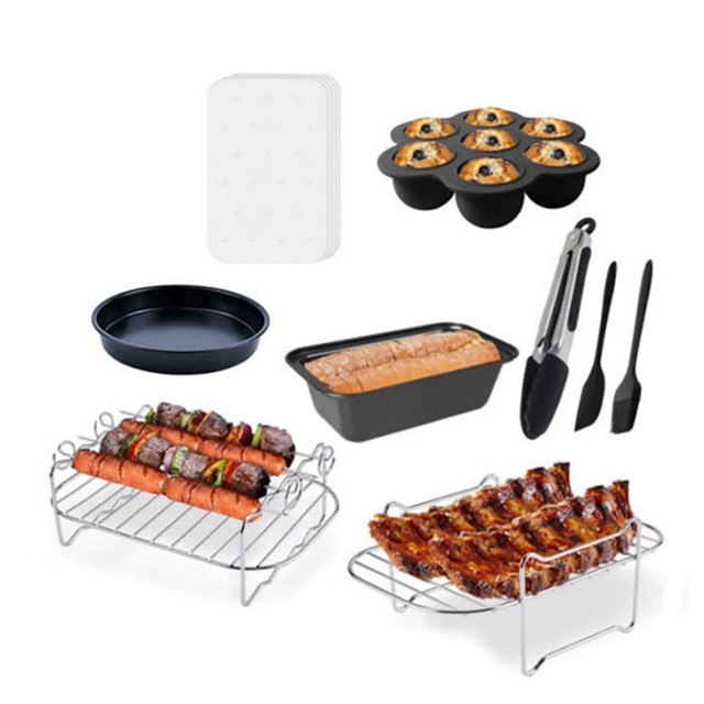 Air Fryer Kit Stainless Steel For Dual Basket Air Fryers Multi-purpose Rack ZN11054 Air Fryer Kit Stainless Steel For Dual Basket Air Fryers Multi-purpose Rack ZN11054