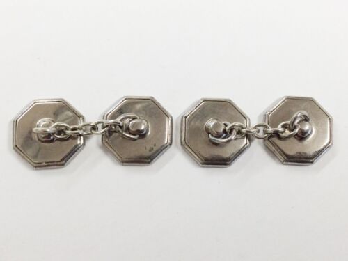 ANTIQUE ART DECO ENAMEL CUFFLINKS - Picture 3 of 3