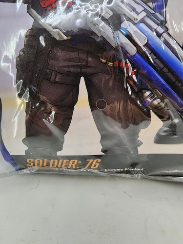 OVERWATCH SOLDAT: 76 KINDERKOSTÜM NACH VERKLEIDUNG GRÖSSE SMALL (4-6) MIT MUSKELN - Bild 2 von 7