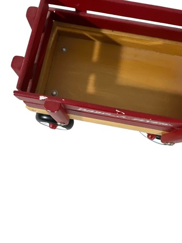 Radio Flyer Small Doll Toy Wooden Wagon 6" Long with 6" Handle Length - Picture 3 of 6