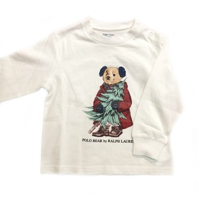 RALPH LAUREN Infant Girls Polo 2 Piece Dress Set White with Multiple Ponys